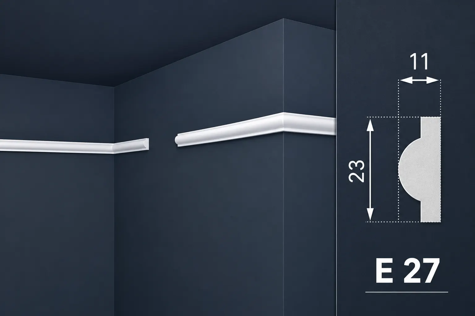 Model E 27, dimenzije 2,3 × 1,1 cm