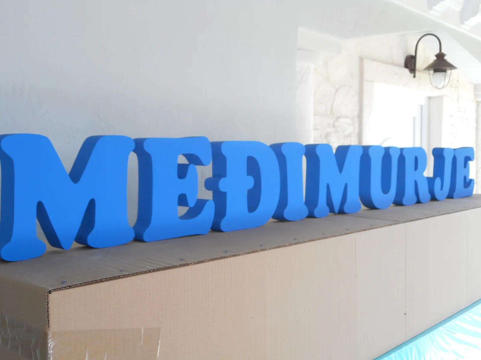 Samostojeća 3D slova Međimurje izrađena u plavoj boji