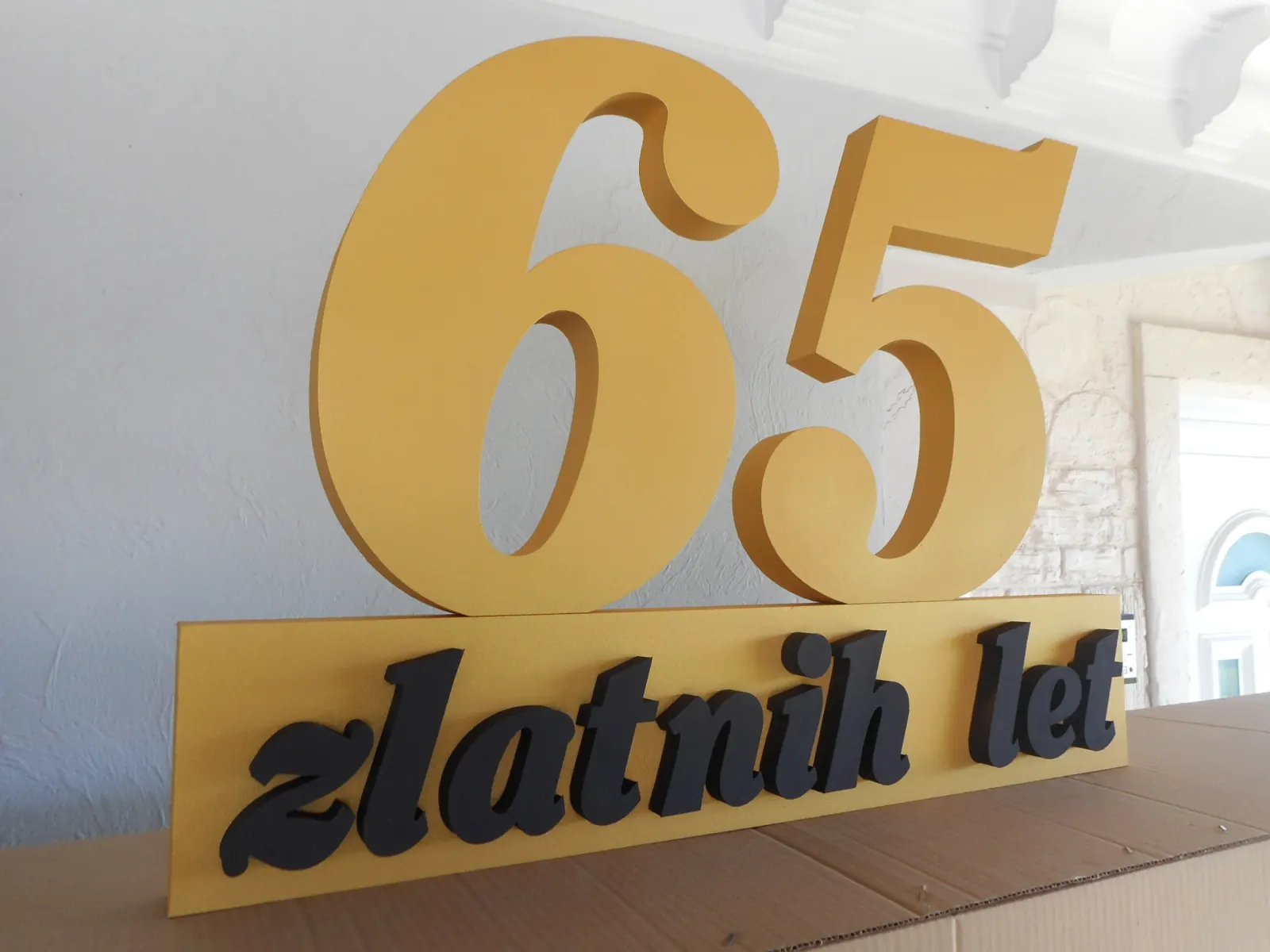 Commemorative 3D sign created for a 65th anniversary