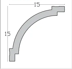 Presjek modela DUBROVNIK, dimenzije 15 × 15 cm