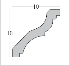 Presjek modela VODICE, dimenzije 10 × 10 cm