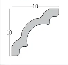 Presjek modela PULA, dimenzije 10 × 10 cm
