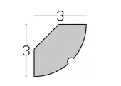 Presjek modela KNIN, dimenzije 3 × 3 cm