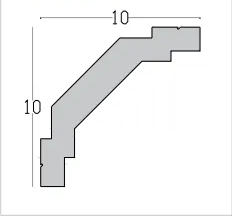 Presjek modela VARAŽDIN, dimenzije 10 × 10 cm