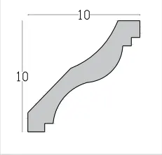 Presjek modela ZADAR, dimenzije 10 × 10 cm