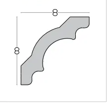 Presjek modela OSIJEK, dimenzije 8 × 8 cm